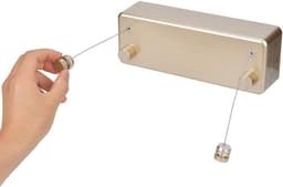 Retractable Dual Lines Indoor Clothesline - Clothes Drying Line for Hotel Home Balcony Bathroom - 4m/13.1ft(02) — thumbnail 1