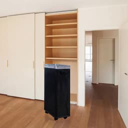 Opvouwbare Slimme Rolling Sorteerder en Organizer op Wielen - Hoge Dunne Zwarte Wasmand Mand - Vuile Wasmand Opbergbak voor Thuisgebruik — thumbnail 2