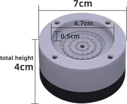 ***Schokdempers - Schok demper - Wasmachine - Dempers - Trillende Wasmachine - Anti schok - Demping - Set van 4 stuks - Grijs - Extra dik - Voetjes wasmachine - van Heble® *** — thumbnail 3