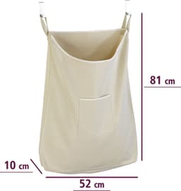 Wenko Waszak aan stompe of opdekdeur - Beige - 65 liter — thumbnail 1