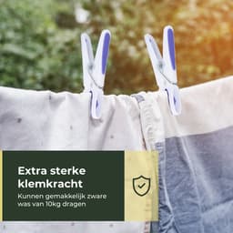 Gandria Wasknijpers 24 Stuks - Kunststof Wasknijpers - Set van 24 Plastic Knijpers - Wasrek Knijpers 10 Kg - 4 Kleuren — thumbnail 3
