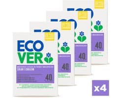 Ecover - Waspoeder Kleur - Voordeelverpakking 4 x 3 kg - Krachtige vlekverwijdering vanaf 30 °C - Behoudt kleur & vermindert katoenpluis
