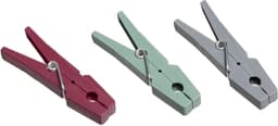 150x Stuks wasknijpers rood, groen en grijs 7,5 cm in pot van kunststof - Was ophangen - Was knijpers — thumbnail 2