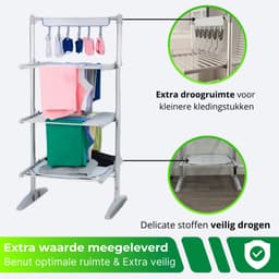 DreamGoods Elektrisch Droogrek PRO - Instelbare Temperaturen & Timer - Duurzaam Drogen - Verwarmd Droogrek - Elektrische Droogrek - Elektrisch Wasrek - Electrisch - Inklapbaar - Droogrek met Verwarming - Elektrische Droogrek Energiezuinig — thumbnail 4