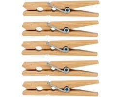 Wasknijpers - 48x - hout - knijpers - wasspelden - wasgoed ophangen — afbeelding 1