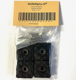 Actie4you® - Rubberen Voetjes - Vierkant - Rubber Dopje - Meubelonderzetter - Onderzetters -Trillingsdemper - Anti Slip - 22x22mm – 4 Stuks - Zwart — thumbnail 5