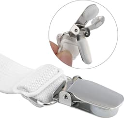 Goodivery ® Verstelbare bedlakenspanners, 12 stuks, elastische bedlakenspanners, lakenspanners met metalen clips, matrasspanners voor laken, matras, strijkplank of bank — thumbnail 2