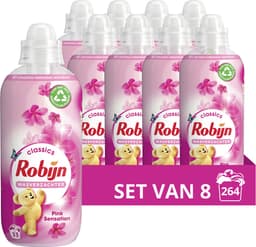 Robijn Classics Pink Sensation Wasverzachter - 8 x 33 wasbeurten - Voordeelverpakking — thumbnail 1