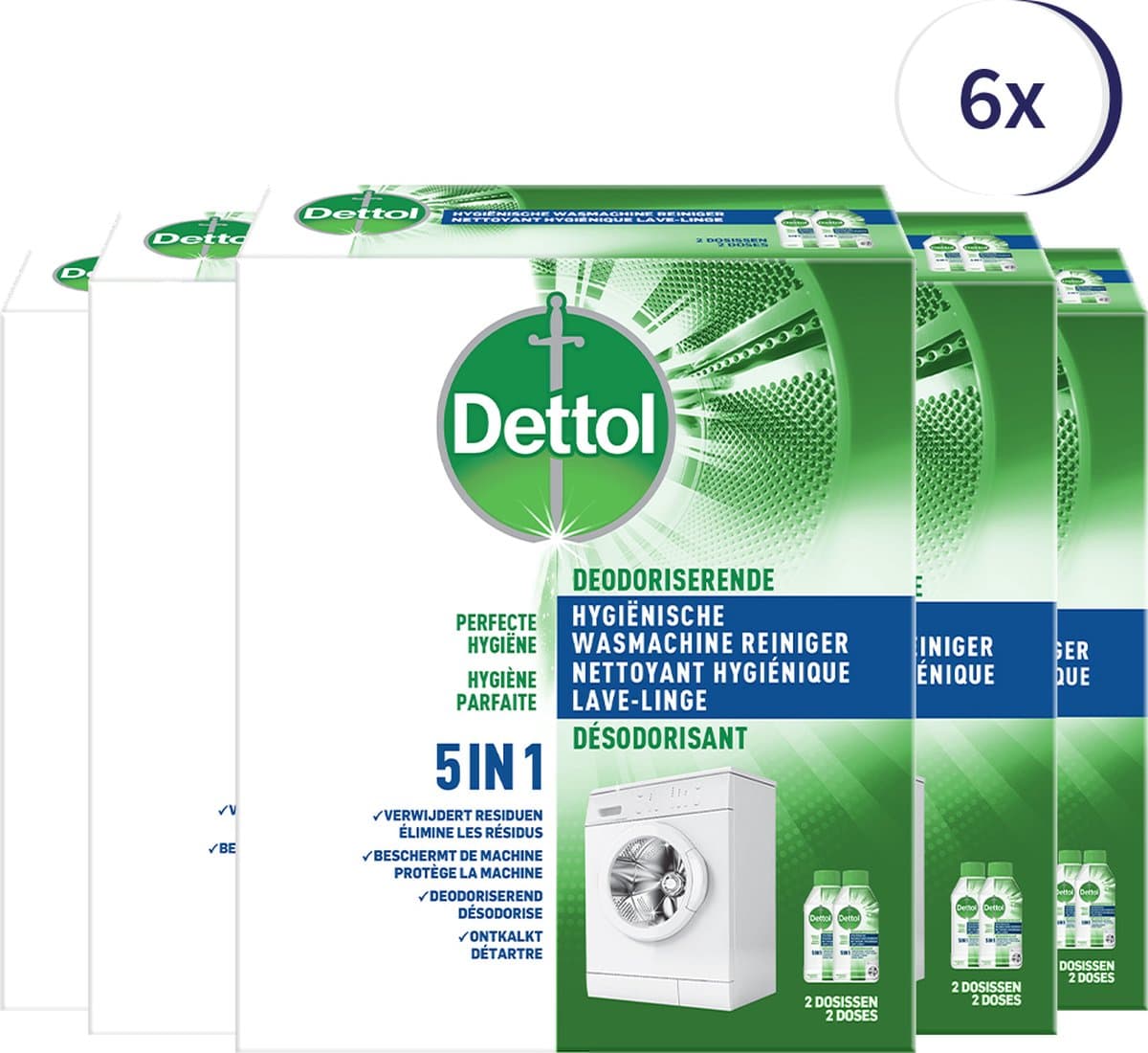 Dettol Wasmachine Reiniger Hygiëne - 250ml x 12 Stuks - voordeelverpakking — afbeelding 1