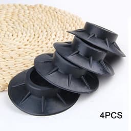 LOUZIR 4 stuks Extra Dik wasmachine / wasdroger pads - Antislip - Wasmachine voetjes / voetstuk - Antitril trillingsdempers Voetjes / trillingsmat / trilmat / dempingsmat . — thumbnail 3