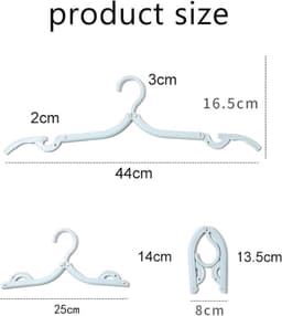 16 Opvouwbare Reiskleerhangers - Multifunctionele Hangers Voor Reizen, Camping, en Thuis — thumbnail 2