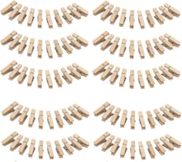Mini Houten Klemmen - Decoratieve Wasknijpers voor Foto's en Ansichtkaarten (100 Stuks) — thumbnail 1