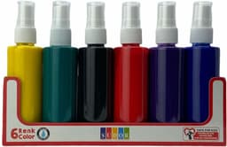 SÜDOR Textielverf Set , textile color Tie-Dye T-shirtverf Waterdicht 6 x 70ml in spuitflessen blauw, rood, geel, groen, paars, zwart (set van 6) — thumbnail 5