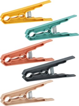 Wasknijper mandje/bakje - zilver - inclusief 48x wasknijpers - kunststof — thumbnail 3