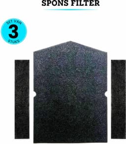Somstyle Schuim Filter Set Geschikt voor Miele Wasdroger - 3 Stuks - Droger Accessoires - Schuimfilter - Zwart — thumbnail 4