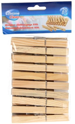 Wasknijper 20 delig xxl hout — thumbnail 3