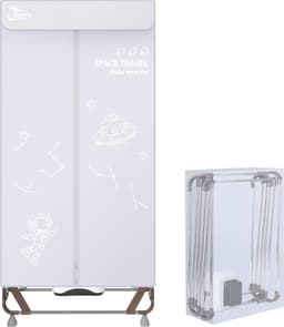 Draagbare Elektrische Droogkast & Garderobe - 140 cm - 1500 W - Grijs — thumbnail 1