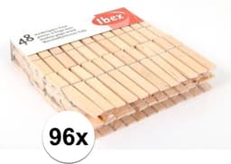 Wasknijpers - 48x - hout - knijpers - wasspelden - wasgoed ophangen — thumbnail 4