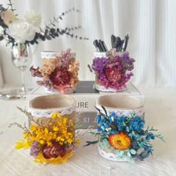 Gedroogde bloemen, decoratieset, gedroogde geperste bloemen, klein voor doe-het-zelf artistieke kaarsen, scrapbooking, handwerk, gemengd - roze tinten — thumbnail 4