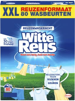Witte Reus Wasmiddel Poeder 80 Wasbeurten - 4 kg — thumbnail 1