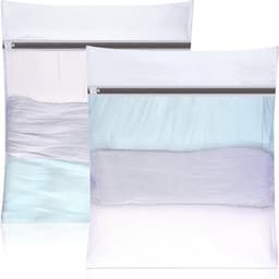 2 stuks wasnet voor wasmachine, 50 x 60 cm, waszak, waszak met ritssluiting, voor overhemden, truien, mantels, jeans, ondergoed, babykleding — thumbnail 1