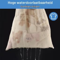 Wasnet voor Wasmachine - Wit - 30 x 40 cm - Duurzaam Katoen - Voor Delicate Kledingstukken — thumbnail 3