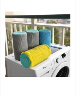 Waszakken, wasmachine, herbruikbaar, met ritssluiting, pluche tas, multifunctionele bescherming, voor sportschoenen, tennisschoenen, blauw, grijs, 39x19x19 XXL, Schoenwaszak met — thumbnail 3