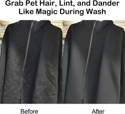 Haarvanger voor de wasmachine, 12 stuks herbruikbare wasballen tegen dierenharen en pluis, elastische wasballetjes voor honden- en kattenharen, blauw wit — thumbnail 2