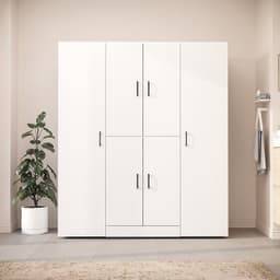 Roomart DORA-I Wasmachine Ombouwkast 160x186 cm - voor 2 Apparaten, 2 Hoge Kasten - Wit — thumbnail 3