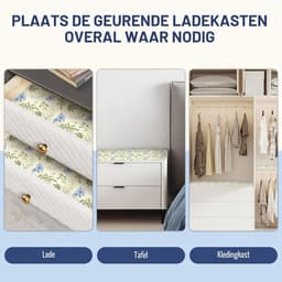 Linnen geurpapier voor lades en kasten, geurend papier voor kledingkasten en opbergdozen, 6 vellen voor een frisse geur in huis — thumbnail 4