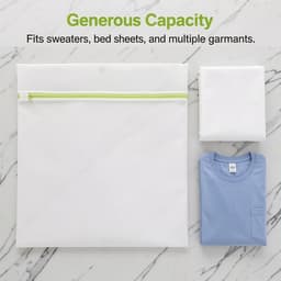 Set van 3 Wasnetten met Rits voor Wasmachine - Ideaal voor Kleding, Ondergoed en Delicate Stoffen, 50 x 60 cm — thumbnail 5