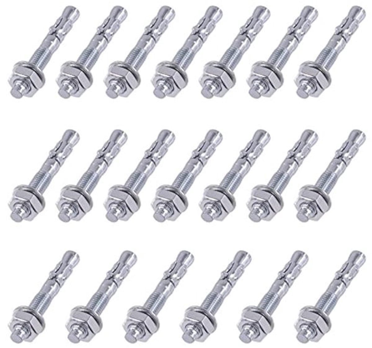 Wigankers 3/8" x 3" - Verzinkt - Heavy duty bevestiging voor beton - 20 stuks — afbeelding 1