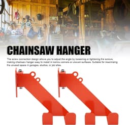 2-set Kettingzaaghanger Wandmontage, Verstelbare Hoek Heavy Duty 3-in-1 Kettingzaaghouder, Opbergrek met Twee Gaten Geschikt voor Garageorganisatie Efficiënte Opslag — thumbnail 3