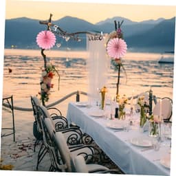 1set Married Decoratie Met Papier Fanfare Banner Voor Bruiloft Bruidsdouche Bachelorette Feest Verlovingsfeest Geschikt Voor Binnen Buiten Gebruik — thumbnail 4