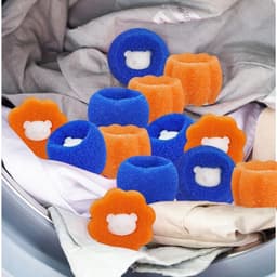 Wasbal met spons, blauw, voor kledingverzorging — thumbnail 2