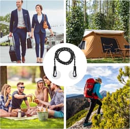 2 stuks reiswaslijn, intrekbare waslijn, waslijn met zuignap, draagbaar waskoord reisaccessoires, geschikt voor reizen, outdoor kamperen — thumbnail 4