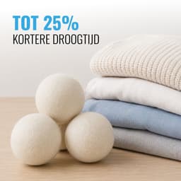 La Elysian Drogerballen - 6 Wasdrogerballen - 100% Schapenwol - Droogballen met Opbergzak — thumbnail 5