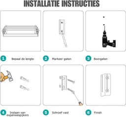 Klarven® Wanddroogrek Zilver Inklapbaar - Uitschuifbaar, met handdoekhouder en kledinghanger - H 80 x B 59 x D 19 cm — thumbnail 5