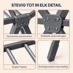 ProductXpert DryPro™ - Wasrek - Droogrek Inklapbaar - Opvouwbaar - 180 cm - Grijs — thumbnail 3