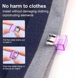 Broekspijp Inkorter Clips - 24 Stuks - Kledingclips voor Wijde Broeken, Jeans & Lange Broekspijpen - Onzichtbare Broekspijp Klemmetjes Tegen Slepen - 6 Kleuren - Mode Gadgets — thumbnail 5