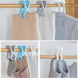 Grote kunststof wasknijpers, 6 stuks, ideaal voor strandhanddoeken, antislip en winddicht, perfect voor dekens en sprei — thumbnail 5