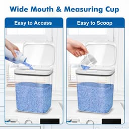 Dailygoods- Wasmiddelopslag 4 Stuks - Plastic Opbergdoos - Maatbekers - 5,5/2,8/2/1,2 l Capaciteit - Organisatie voor Wasmiddel - Wasparfum Opslag - Wasmiddelcontainer — thumbnail 3
