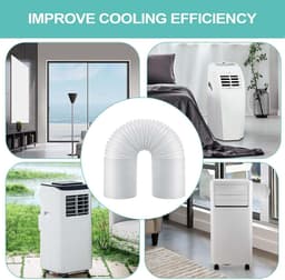 Draagbare Airco Slang - Ventilatieslang Afvoer - Efficiënte Koeling - Universele Diameter Pasvorm - 1.5 Meter - Wit — thumbnail 5