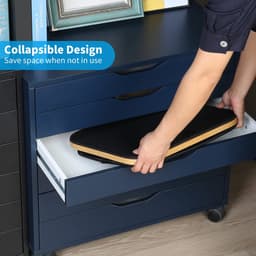 Omgoods - XXL Wasmand met Deksel 120L - Vouwbare Opbergtas van Oxford met Bamboe Handvatten — thumbnail 3