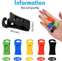 50 stuks kleurrijke sokkenklemmen voor wasmachine en droger, antislip — thumbnail 4