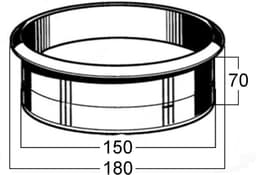 Ø 180 x H 70 mm Roestvrij staal geborsteld — thumbnail 5