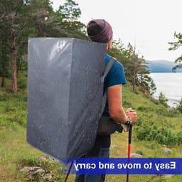 Grote waszakken met rits en label, 105L - Stevige opbergzakken voor kleding, reizen en verhuizing, ideaal voor tuinaccessoires en camping — thumbnail 5