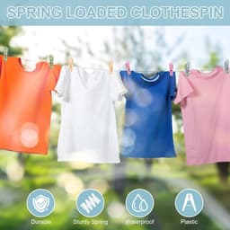 SnelShoppen - 40 Stuks Plastic Kledingknijpers met Mand - Windbestendig, Vuilafstotend, Stevige Grip, Geschikt voor Gevoelige Kleding, Diverse Kleuren — thumbnail 3