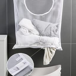Hangende wasmand voor deur, praktische waszak voor slaapkamer en badkamer, ruimtebesparend en stijlvol ontwerp — thumbnail 2