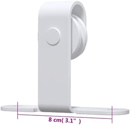 vidaXL - Ophangset - voor - minischuifdeur - 200 - cm - koolstofstaal - wit — thumbnail 4